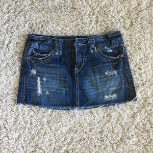 Aeropostale Jean Destroyed Skirt 0